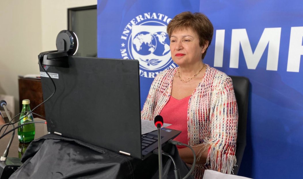 IMFAsiaPacific's tweet photo. .@KGeorgieva: policies to reduce inequality must be a priority for the recovery—like combining social safety nets with social safety ropes that give people the chance to succeed and pull themselves out of poverty. #ResilientRecoveryEvent  @USChamber https://t.co/AD2fcEGVxF