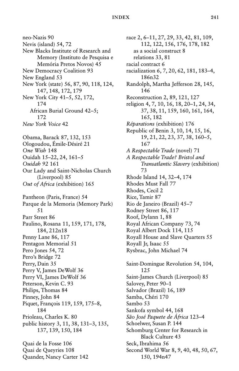araujohistorian's tweet photo. Interested in the fall of pro-slavery monuments? Check parts of index of my book Slavery in the Age of Memory discussing them in US, UK &amp; France + examining monuments memorializing the enslaved. Pre-order 35% discount code for UK is GLR TW4 &amp; US is GLR TW5 https://t.co/vSYV2VODjv https://t.co/L138XPs2AF