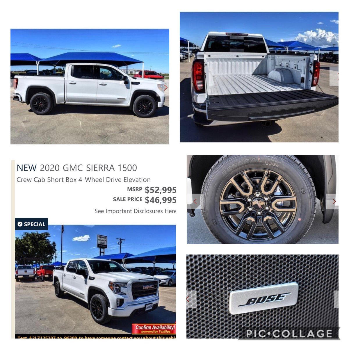 johnroleylittle's tweet photo. Check out the awesome deal on this beautiful 2020 GMC Sierra Elevation! Get the job done in style! Call us today! 806-385-6464 #GMC #workhardplayhard #johnroleylittlefield https://t.co/oVMOJbjwrk