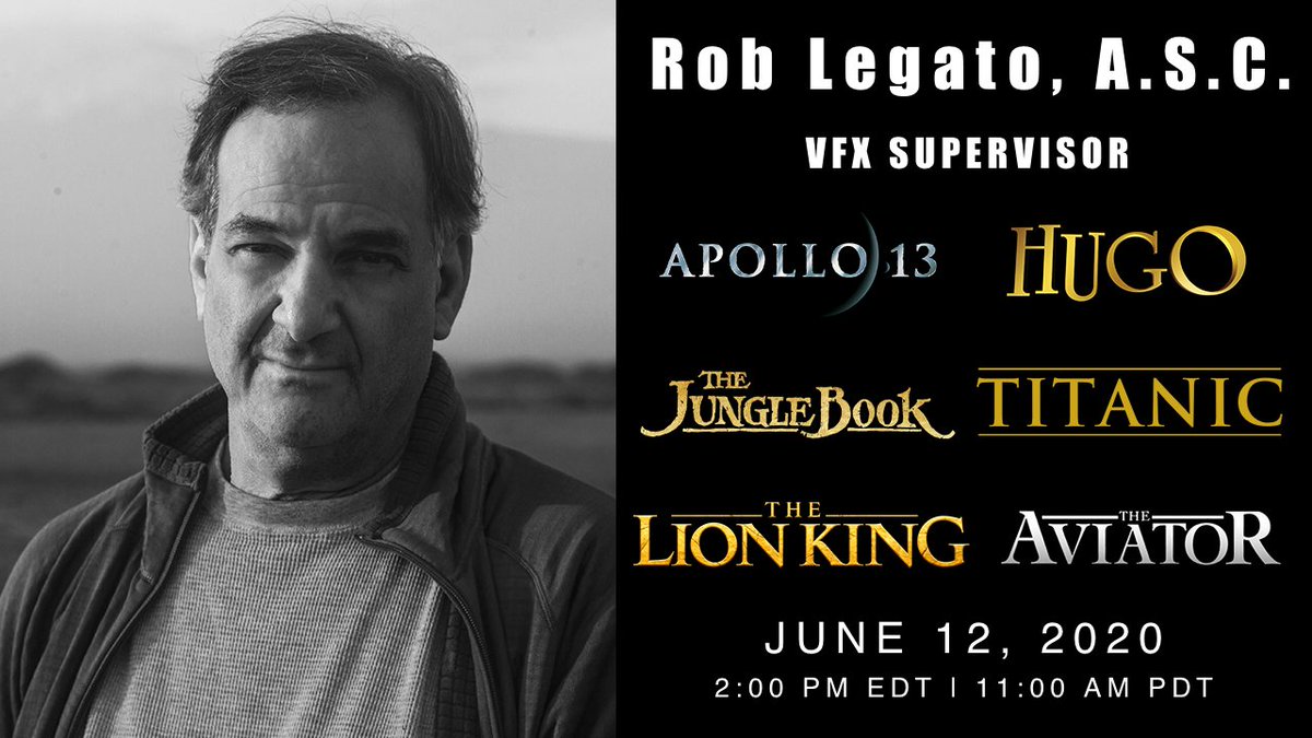 Hey Guys!

#VFX Supervisor Rob Legato (Apollo 13, Avatar, Titanic, Hugo, etc.) will be answering people's questions this Friday!

Ask your questions Friday at 2 PM EDT | 11 AM PDT

youtu.be/WOmaUOKV-0s

<a href="/VFXSociety/">VisualEffectsSociety</a> <a href="/VFXSociety_Can/">VFXSocietyCanada</a> #VFXsupervisor #postchat #VFXFriday