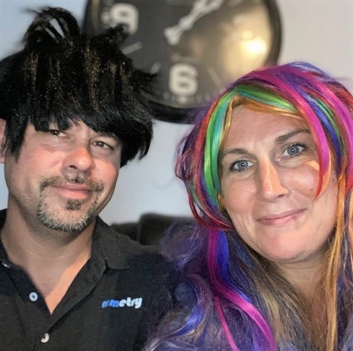 PurdySFG's tweet photo. "Quarantine Crazy Hair Contest" hosted by Regional Agency Directors Brad &amp; Kira Gainey for their team! 💁‍♀️💈

Shoutout to the featured contest winners, Mike &amp; Christine Reiff! 👏

#workperks #lifestyle #quarantinehair #stayathome #imfinebecause #purdysfg #sfglife https://t.co/Y9BE3nhSiK