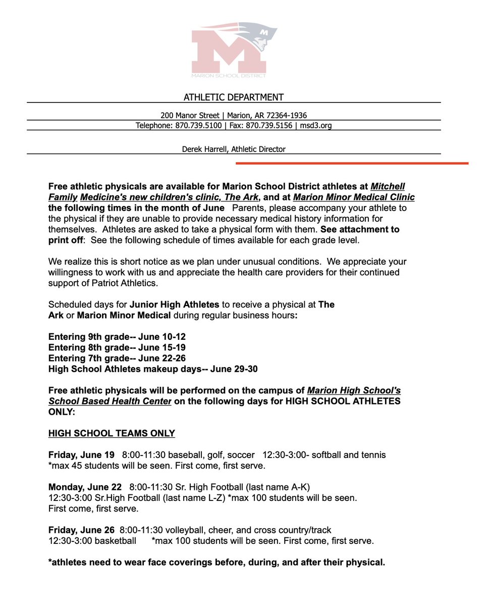 Marion Patriots Activities Network tweet media