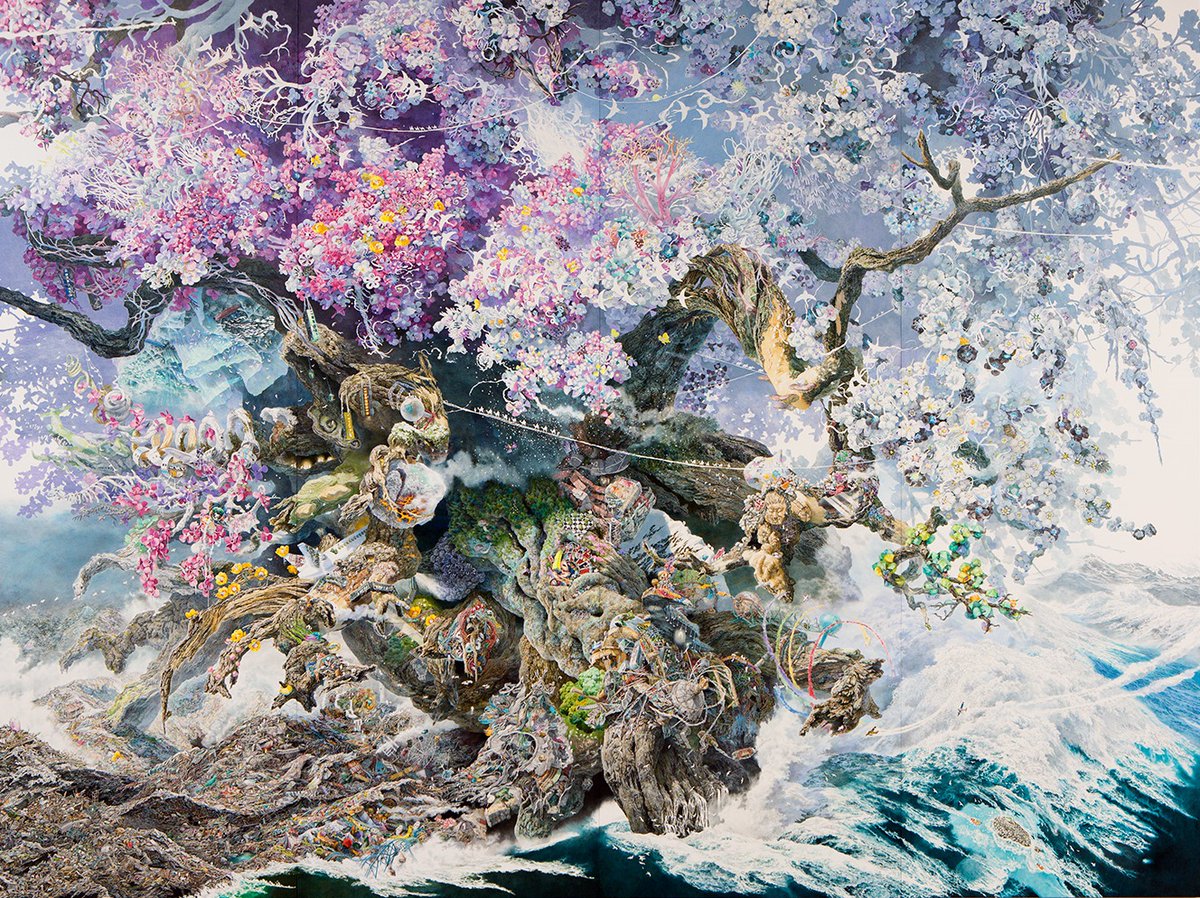 Brindille_'s tweet photo. Colossal-scale #drawings (pen &amp; ink) by © Manabu Ikeda (Japanese artist, b. 1973) https://t.co/k8ES5Ho13B