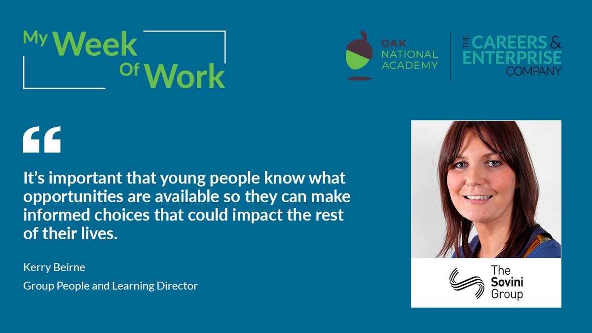CareerEnt's tweet image. In partnership with @LearnLiveUK we have created a week’s worth of content aimed at preparing young people for the world of work. 
Students will get the chance to hear from employers like @sovinigroup and learn about different businesses. #MyWeekOfWork  learnliveuk.com/my-week-of-wor…
