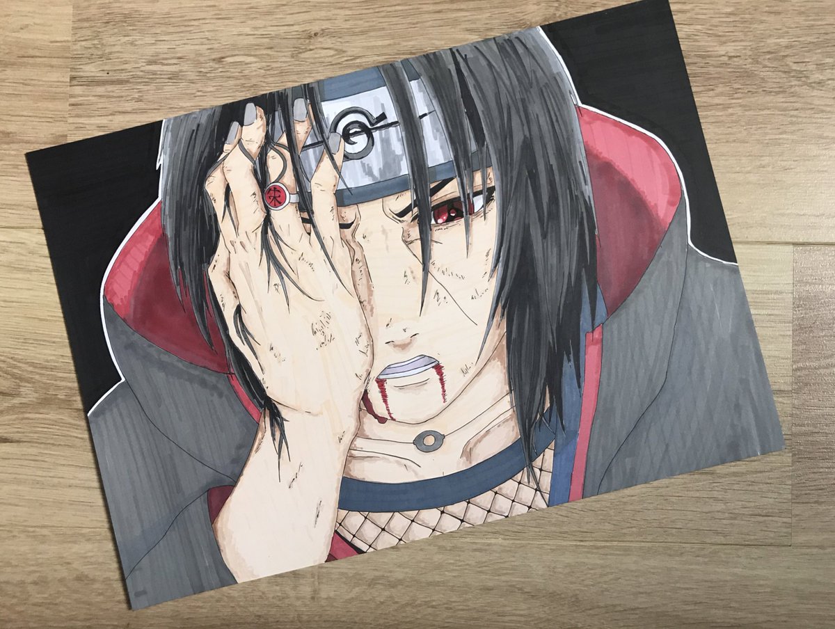 itsjart's tweet photo. ITACHI - NARUTO

⏳6h

🦅 Voici Itachi pour son anniversaire ! Très bon anniversaire à lui eheh 
⛩ La vidéo de la coloration est disponible en commentaire !

RT 🔁 &amp; FAV ❤️ si ça t'a plu et pour le soutien 

🐺 Merci à ceux qui le font ! https://t.co/1uIvoLxOsR