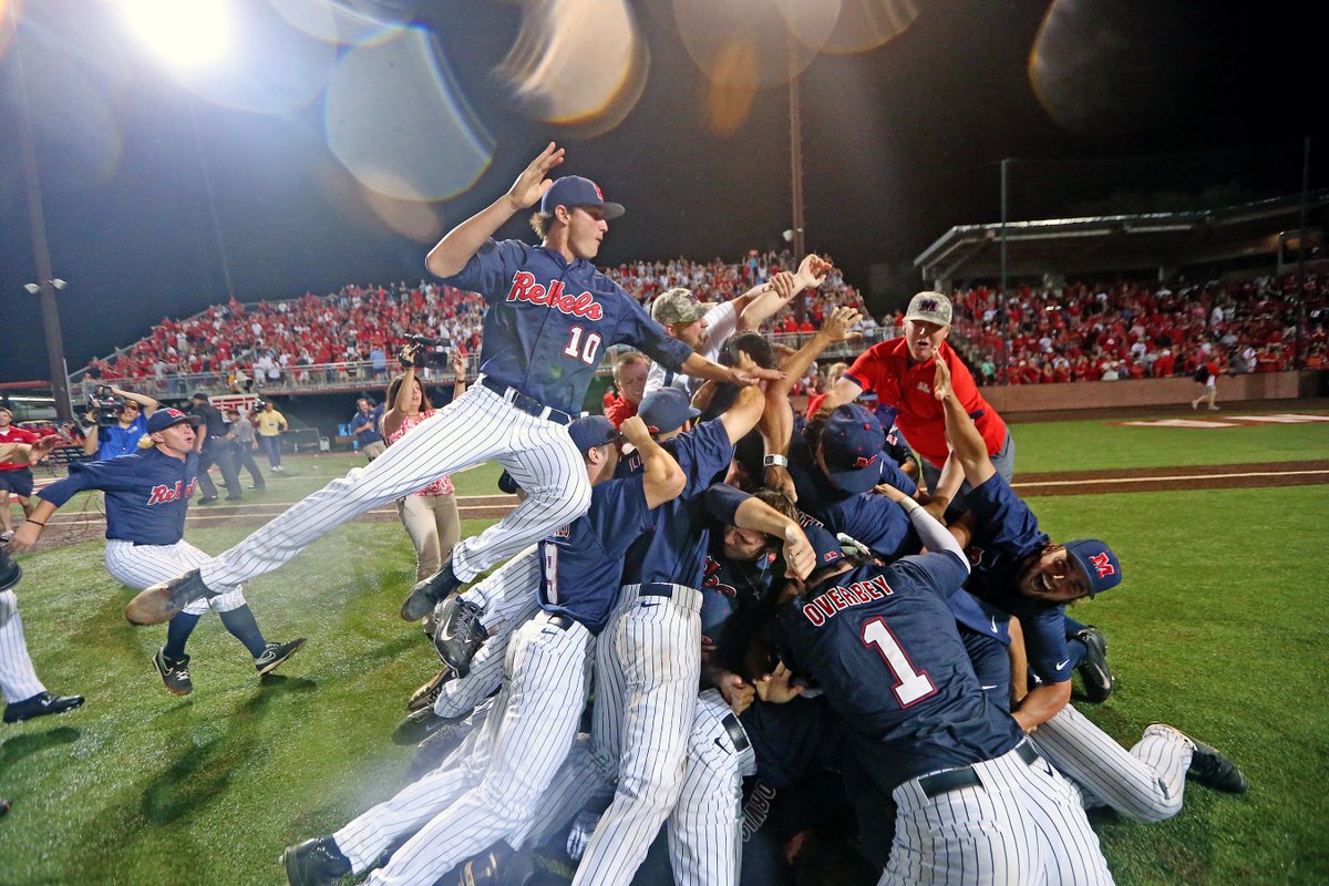 On this date in 2014, <a href="/OleMissBSB/">Ole Miss Baseball</a> clinched a trip to the College World Series with a 10-4 win at ULL in the Super Regionals.