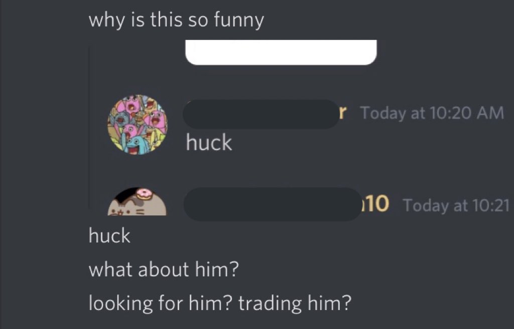 SuspectACtrades's tweet photo. Huck https://t.co/8acpxLoPea