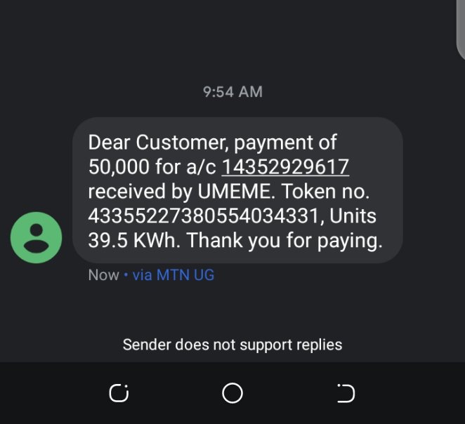 CEGUganda's tweet photo. We are currently living in hard times of Covid-19 but @UmemeLtd continues to make life harder for it's customers/Ugandans.Power tarrifs continue to bite amidst hard economic times due to Covid-19.Imagine paying about Shs1,265 for a unit of power @energyministry @GLISSPolicy https://t.co/df3MSLznGM