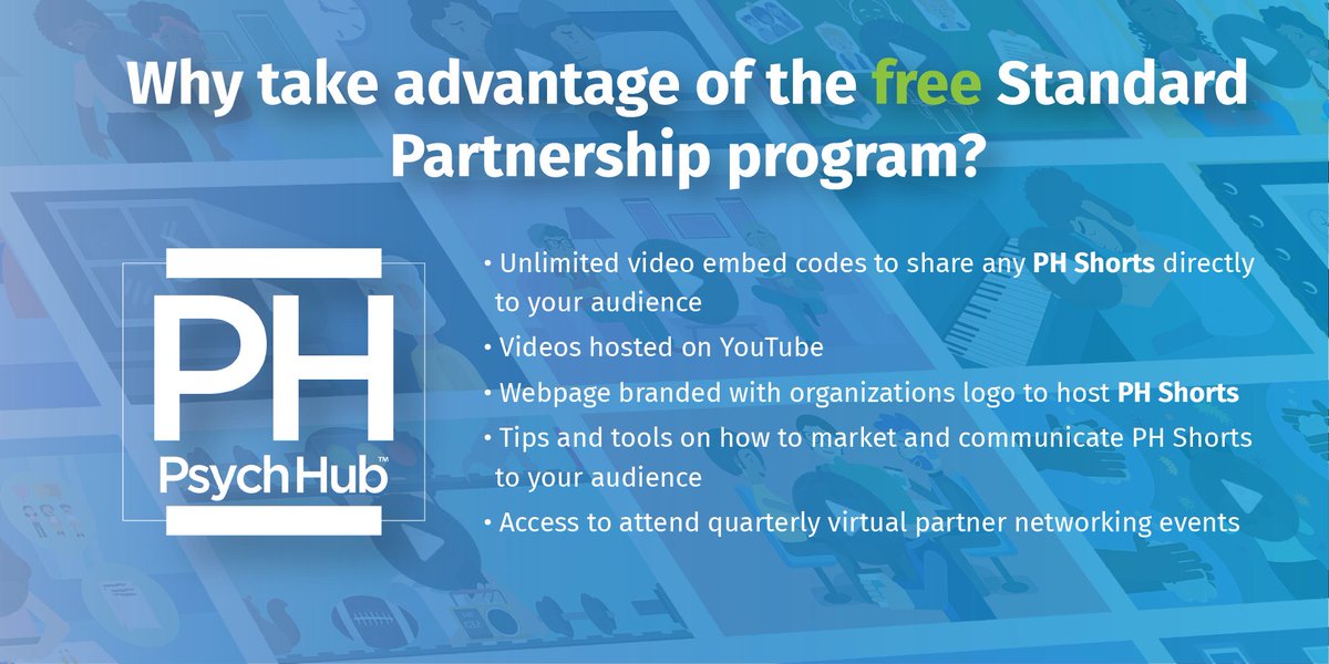 PsychHub's tweet photo. Join our network of over 500 corporations, non-profits, associations, and educational institutions committed to #mentalhealth education—learn more about our free partnership program today! https://t.co/b8RDteebW8 #ImPsychEd https://t.co/uXq2bKG74k