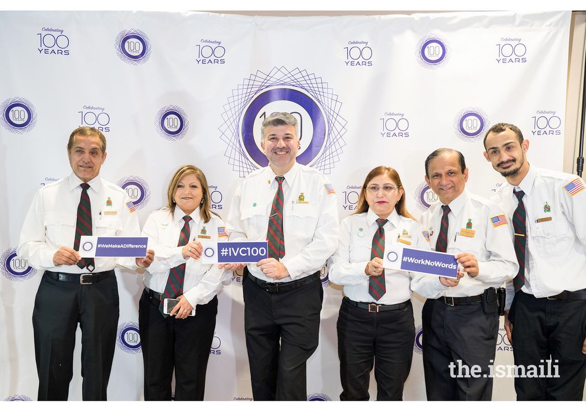 TheIsmailiUSA's tweet photo. To commemorate the centenary celebrations of the Ismaili Volunteer Corps (IVC), Jamatkhanas across the United States honored each uniformed volunteer with the IVC 100 commemorative pin. Read more at https://t.co/VfAwNFFCyl #Ismaili #OneJamat #IVC100 #IsmailiVolunteerCorps #ICERV https://t.co/aDtkdpt4IJ