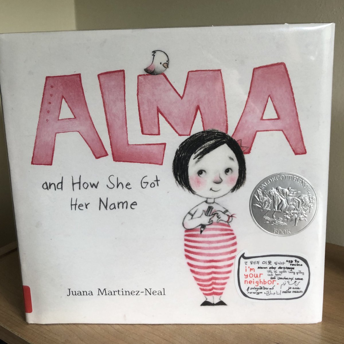 imyrneighborbks's tweet photo. The #picturebook ALMA AND HOW SHE GOT HER NAME in our #welcominglibrary collection #written and #illustrated by @juanamartinez including a #discussionquestion from our welcoming library’s educational materials
 #peruvianamerican #ancestors #welcominglibrary #welcomingandbelonging https://t.co/N16hi3WyTM