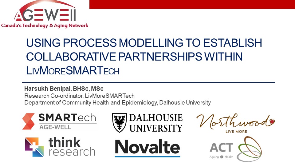 LM_SMARTech's tweet image. Using process modelling to establish collaborative partnerships within LivMoreSMARTech. #AWepic2020 #ContinuingCare #AssistiveTechnology @DalhousieU #CommunityHealthEpidemiology @Northwood_NS @NovalteCA @TRChealth #agecaretechnologies