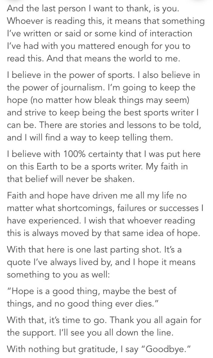JReecerMedia's tweet photo. (2/2)

Thanks again for everything. It’s time to go. https://t.co/ZXirNpuwqz