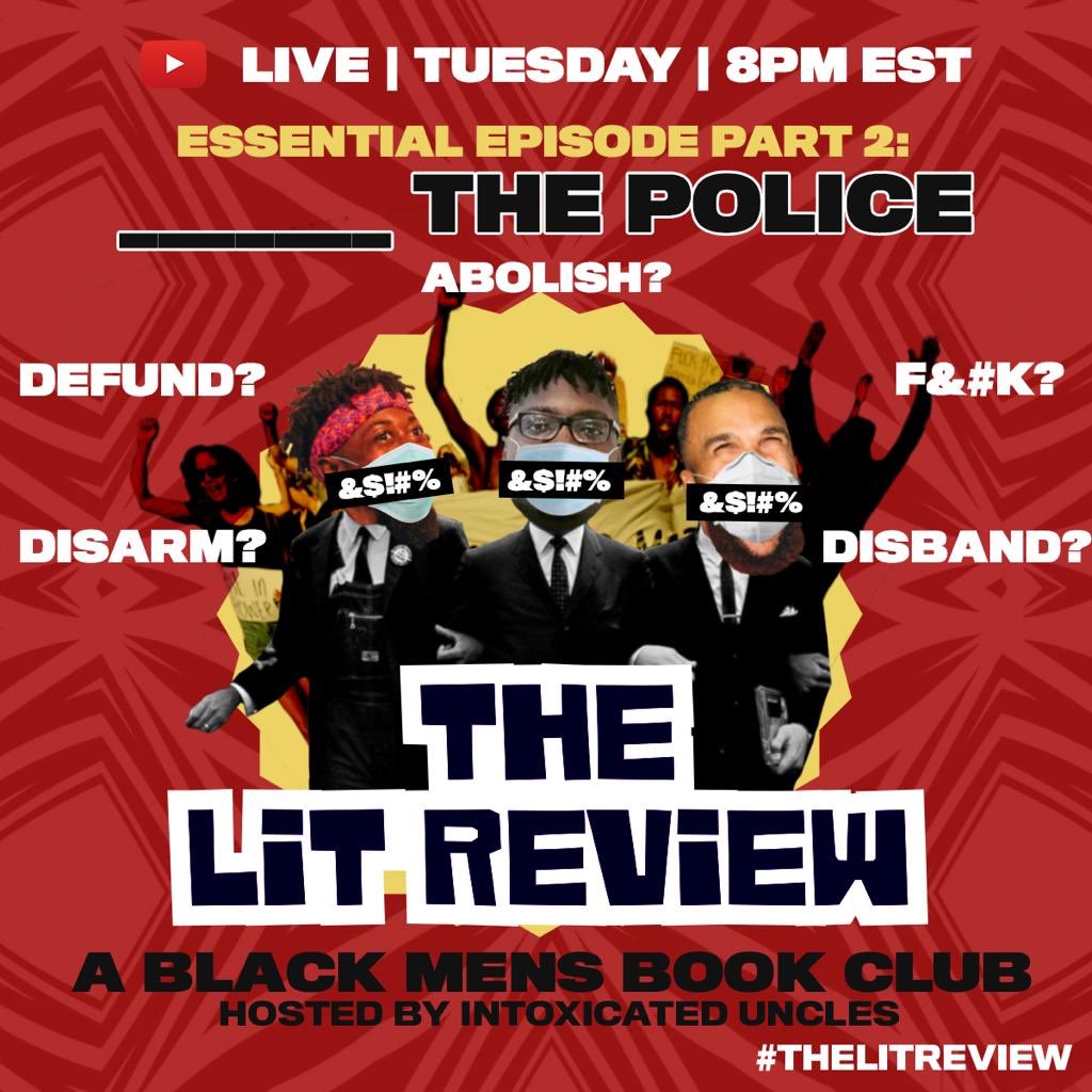 TONIGHT, 8pm ET @litreviewlive w/ @jidenna @yusufyuie & myself🎙

We’ll be discussing some of the strategic initiatives aimed specifically at Police Departments. Should they be Defunded? Abolished? Disarmed? Or Disbanded completely? ✊🏿✊🏿

youtube.com/watch?v=ikRQr8…