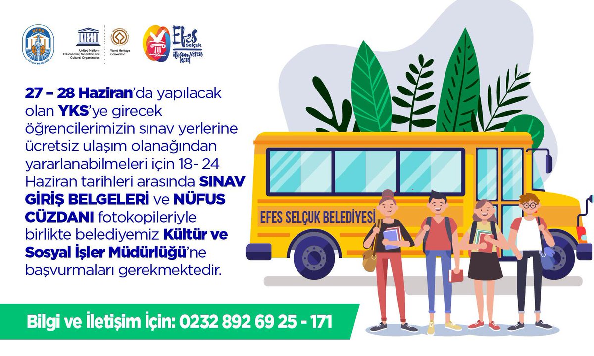 EfesGenclik's tweet photo. #ilhamverenkent #gençlik #EfesSelçuk @filizceritoglu
#yks2020 #Sınav #eğitim #başarı https://t.co/sWUK6dEBIK