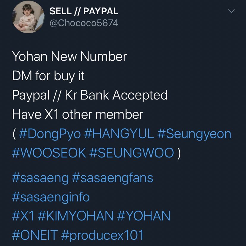 SDP_FANUNION's tweet photo. #ProtectSDP
✅✅Report + block✅✅
❌❌Do not engage🅱️❌
@/Chococo5674
https://t.co/ywxhvRZkYz
For offering Dongpyo’s, as well as the other members’ private information, in exchange of money.
Thank you. 🙇♀️ https://t.co/vBdwwDwzTC