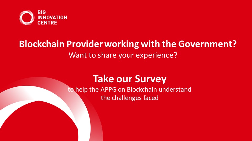 appg_blockchain's tweet photo. π’ Blockchain solution and Platform providers - If you are part of #GovTech sector and would like to share your experience, why not take our survey!
Help us understand the challenges faced!
To participate, click on https://t.co/cqbluqd48f https://t.co/QWH26UNbCd