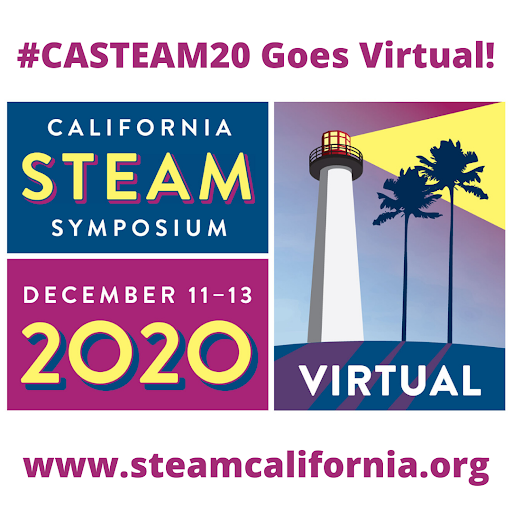 CCSWG's tweet photo. We are proud to announce the 2020 California STEAM Symposium is moving online! Mark December 11-13, 2020 on your calendar for another wonderful year of inspiration, collaboration, and professional learning.
Visit https://t.co/W9fpltWCSx for more detail on this year's Symposium. https://t.co/BL6JdJfGpW