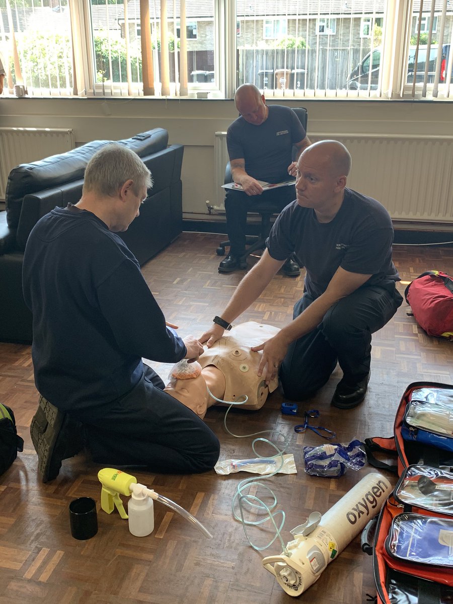 Trauma and first aid training today, important skills to keep fresh and second nature. <a href="/HertsFRSControl/">Herts Fire Control</a> #TraumaTraining #StaySafe