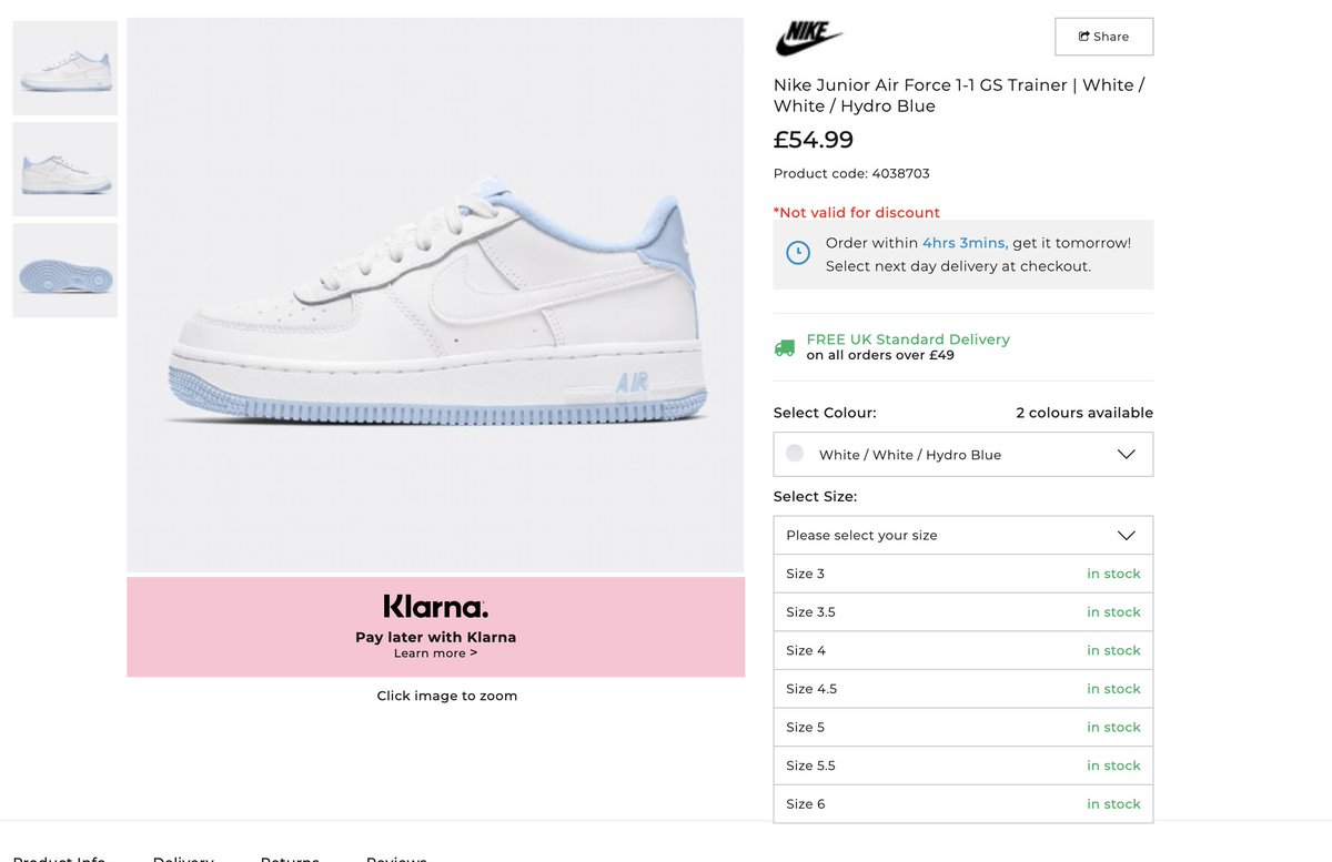 nike air force 1 klarna