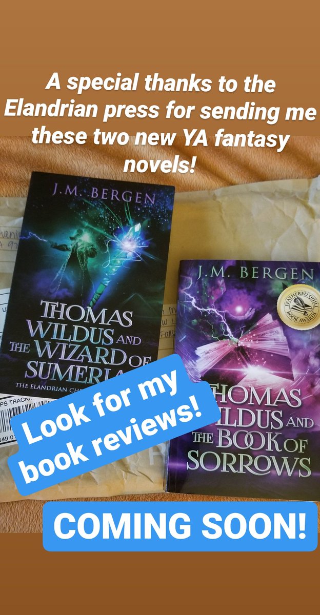 ms_martinsclass's tweet photo. A special thanks to the Elandrian Press for sending me these TWO new YA/Middle grade fantasy novels. Super excited to read and review the #ThomasWildus series 
#BookishTues #BookReview #BookRecommendations #bookreviewer #tuesdayvibes https://t.co/gKSbbJ5nKp