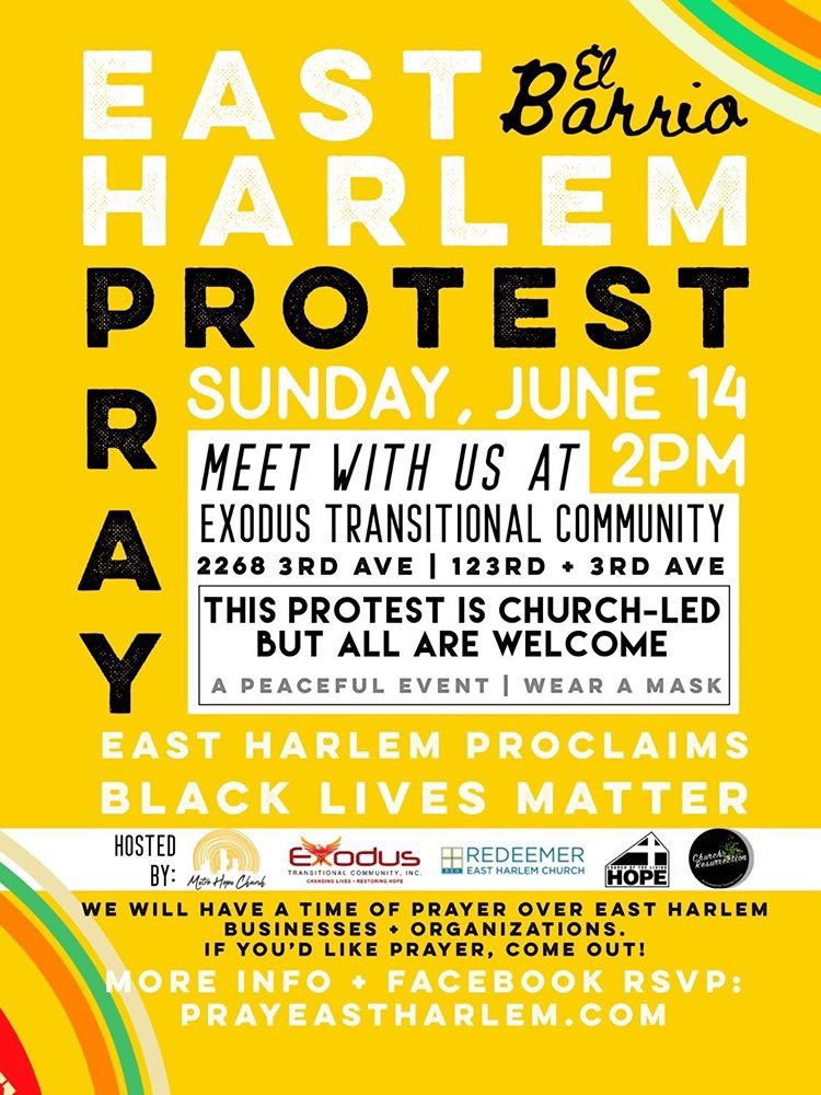 etcnyorg's tweet photo. Join us Sunday 6/14 to protest peacefully through #Harlem  #buildcommunities #BlackLivesMatter  #HarlemProtest #NewYork #NYC https://t.co/9btVsMvM64
