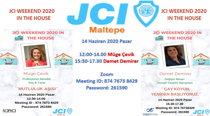 JCIMaltepe's tweet photo. 14 Haziran 2020 Pazar günü eğitmenlerimiz ile güzel ve heyecanlı bir haftasonu bizi bekliyor. Hepinizi bekliyoruz @DegisimMimari @mugevemuge @JCI_Turkiye https://t.co/sHmCCHPJEm