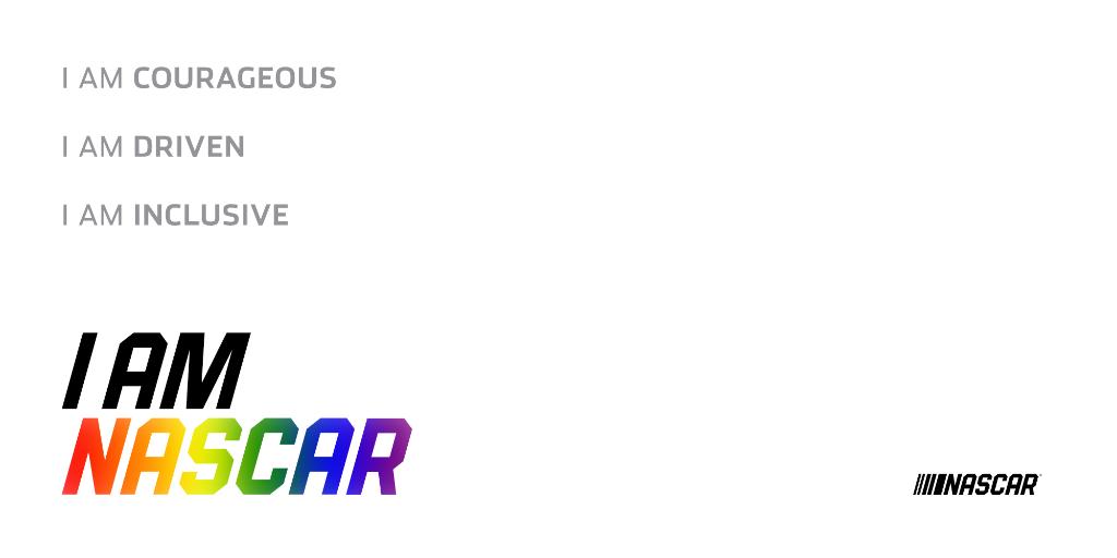 NASCAR's tweet photo. We are a diverse team whose identities, backgrounds &amp; talents allow us to go faster &amp; farther in our offices, at the track &amp; in the stands.

We’ve joined @YouCanPlayTeam to ensure safety &amp; inclusion of LGBTQ athletes, coaches &amp; fans. #PrideMonth

Details: https://t.co/rOJi422X4P https://t.co/pHAQxUgZQT
