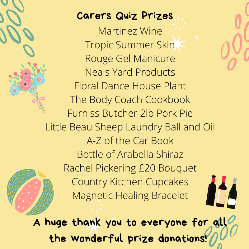 AwcModality's tweet photo. Why not join us for your chance to win?🤩🛍️
7.30pm – 9pm on Thursday 11th June on Zoom.
To join in, please send an email to: Rose.Hadlow@bradford.nhs.uk
Good Luck everyone🤞
#MakeCaringVisable! #CarersWeek2020 #trivia #giveawa #fun #prize #summer #winners https://t.co/JspzYeslBJ