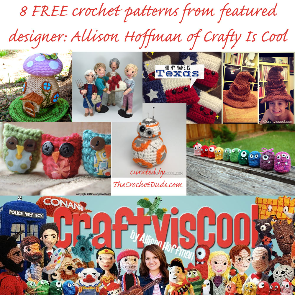 thecrochetdude's tweet photo. Over on https://t.co/ErjYxQFZgo I've featured the amazing designer Allison Hoffman of Crafty Is Cool and 8 of her FREE crochet patterns!!! Click: https://t.co/LW5aGokZ1I  Please RT!! https://t.co/690nM72zZc