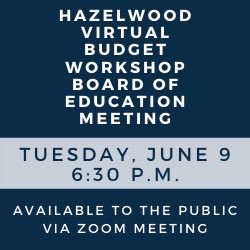 HazelwoodSD's tweet photo. June 9 Budget Workshop Board of Education meeting will be provided to the community via Zoom. Click here for more information on how to access the meeting: https://t.co/kmcvrf4qA7 https://t.co/KL6SyJBbno