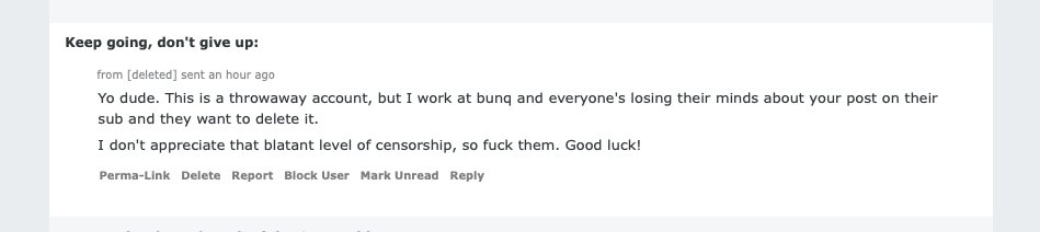 .<a href="/bunq/">bunq</a> this anonymous bunq employee is agreeing with us. The censorship has to stop. #bunq #BankOfTheCensorship