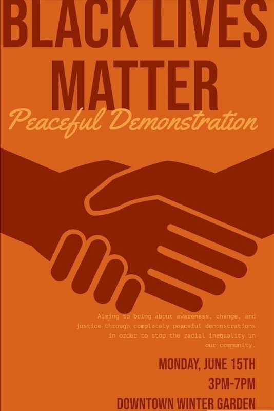 cawthorn_sophia's tweet photo. Peaceful protest in Winter Garden, June 15th @ 3pm https://t.co/xsfvy4FMmn