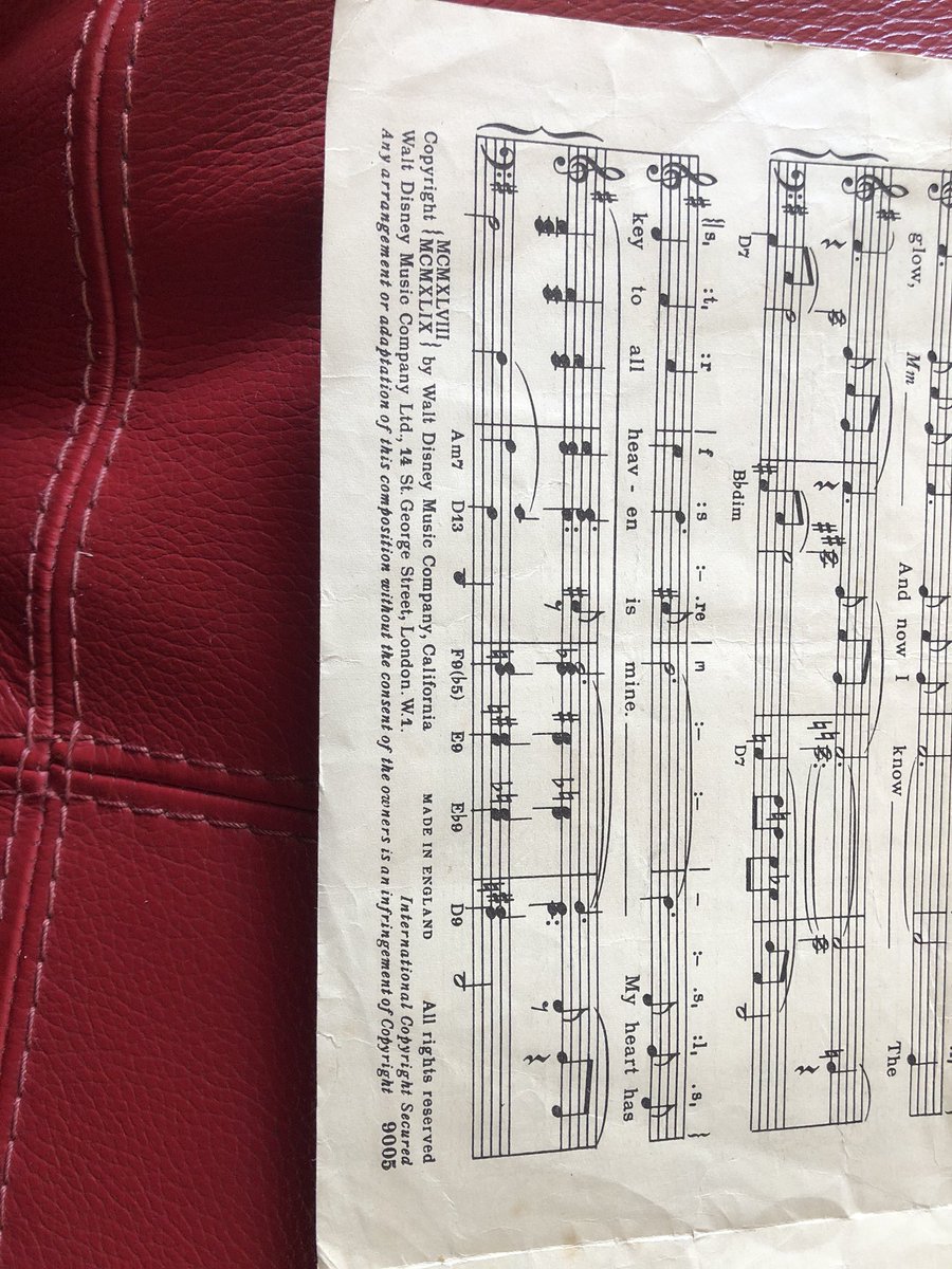 TheaAchillea's tweet photo. I wonder if anyone can give me any info on this #musicscore by #LoweandBrydone publishers. It’s an original my mum found at my late big granddads house. Can’t find anything online 🤔🤓 #Cinderella @Disney #Disney #DisneyMusic #DisneyCollectables #SoThisIsLove https://t.co/y4R24XOeOP