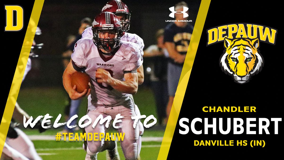 DePauwTigersFB's tweet photo. Welcome to #TeamDePauw, from Danville HS (IN), Chandler Schubert #DPU2024 🐯🏈 https://t.co/nxGXCdHghK