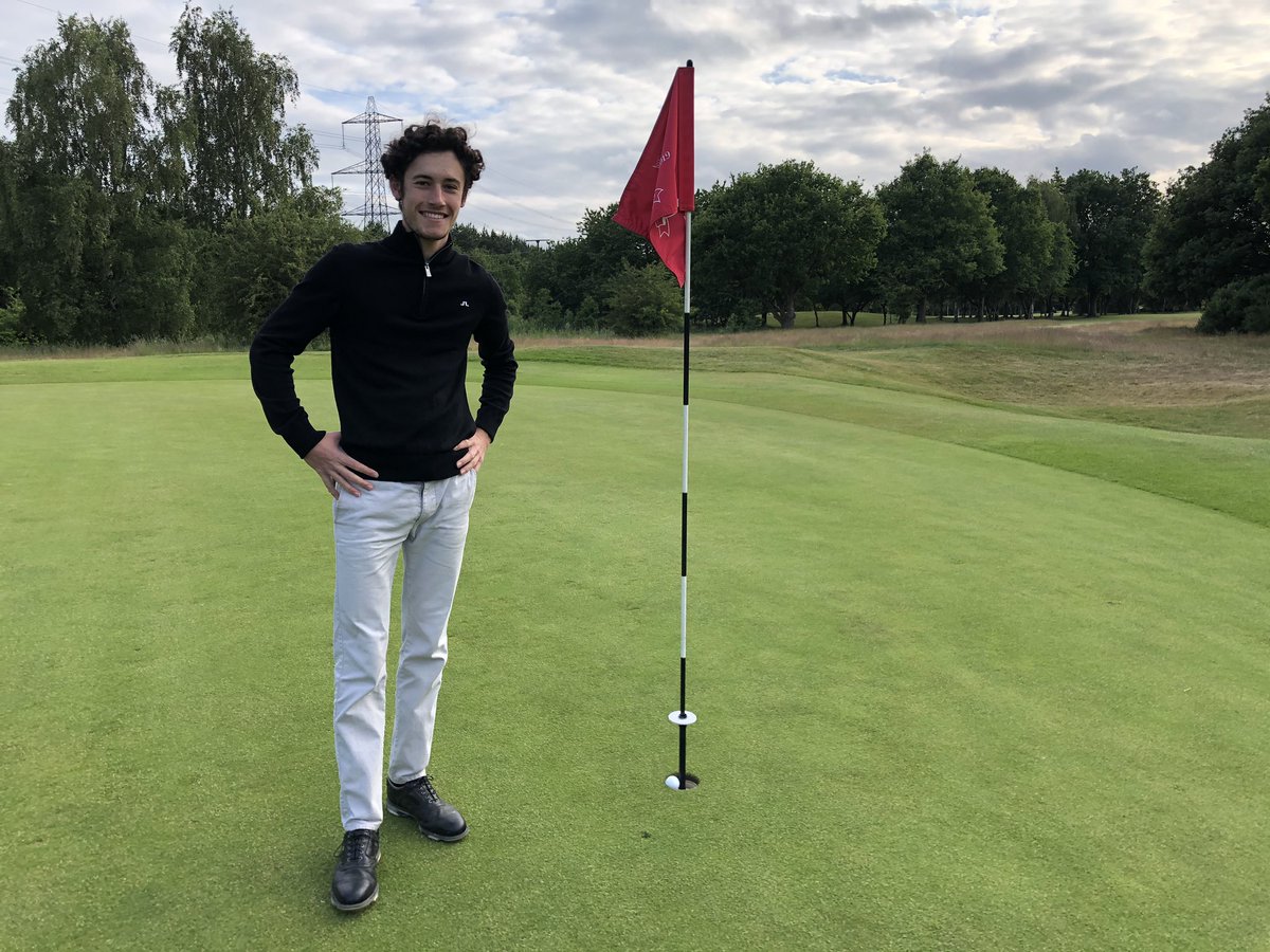 Jack_Ciullo's tweet photo. Absolutely buzzing to get a HOLE IN ONE yesterday evening at Doncaster on the 4th hole. 155 yards 7 Iron...once bounce and in (See pitch mark😂) That’s now my second Hole In One🎯💥🏌️‍♂️⛳️🙌🏻💪🏻 Top coach @carlociullo @JLindebergSport #holeinone #talkaboutaholeinone #onebounceandin https://t.co/QPvmJzMb9T