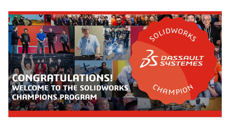Thank you!
SolidWorks, for entrusting and given the opportunity to be part of  the “SOLIDWORKS CHAMPION PROGRAM” Community... Truly an honor!
#Solidworks #Solidworkschampion #Champion