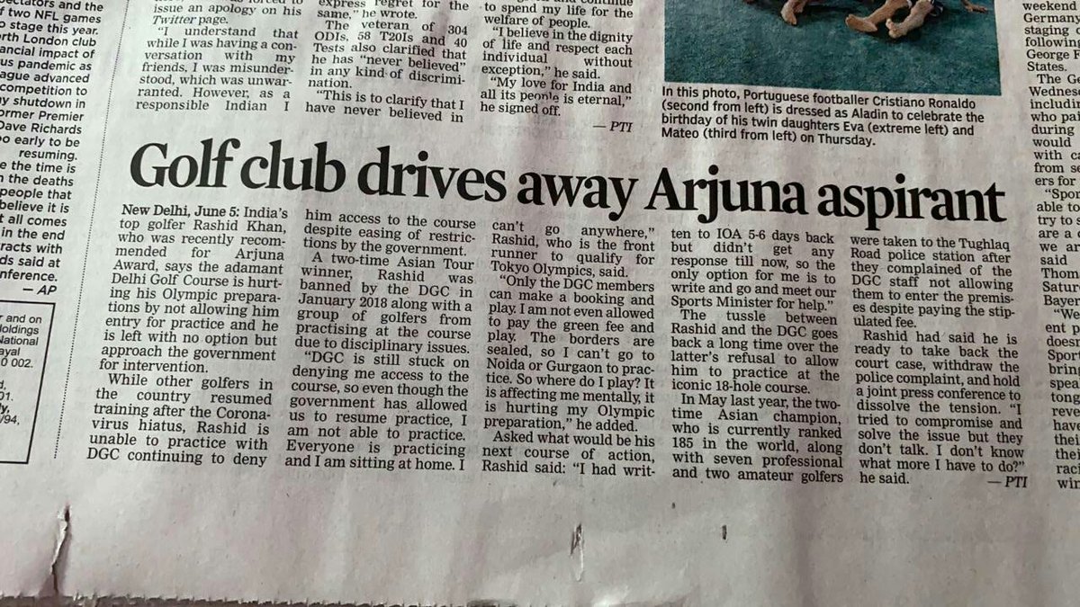 NikhilS09166947's tweet photo. Sir @KirenRijiju yh hai ap ke tayyari. Indian No. 1 @Rashidkhan61dgc jiss ko uss ke home golf course @DelhiGolfClub may entry tak bann hai. Sir our future in danger please help us. #justice #saveindianfuture #savegolf https://t.co/uXvTCm0cjp