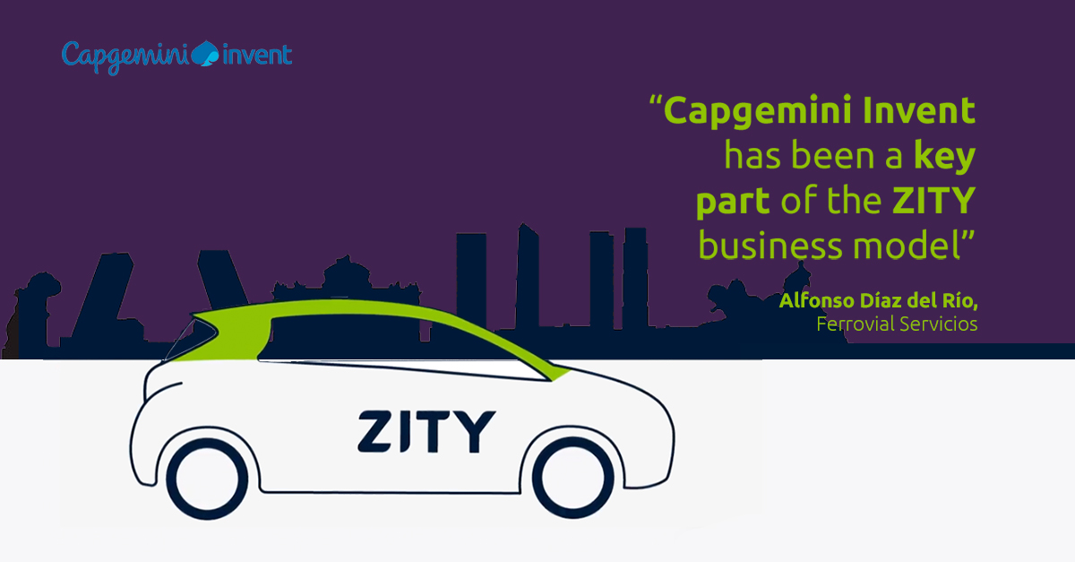 Capgemini's tweet photo. Find out how Capgemini Invent collaborated with @ferrovial Services to make car sharing service @Zity a success https://t.co/aCOcHJdEdc #greentech #inventforsociety https://t.co/LQ2YxGoM0K