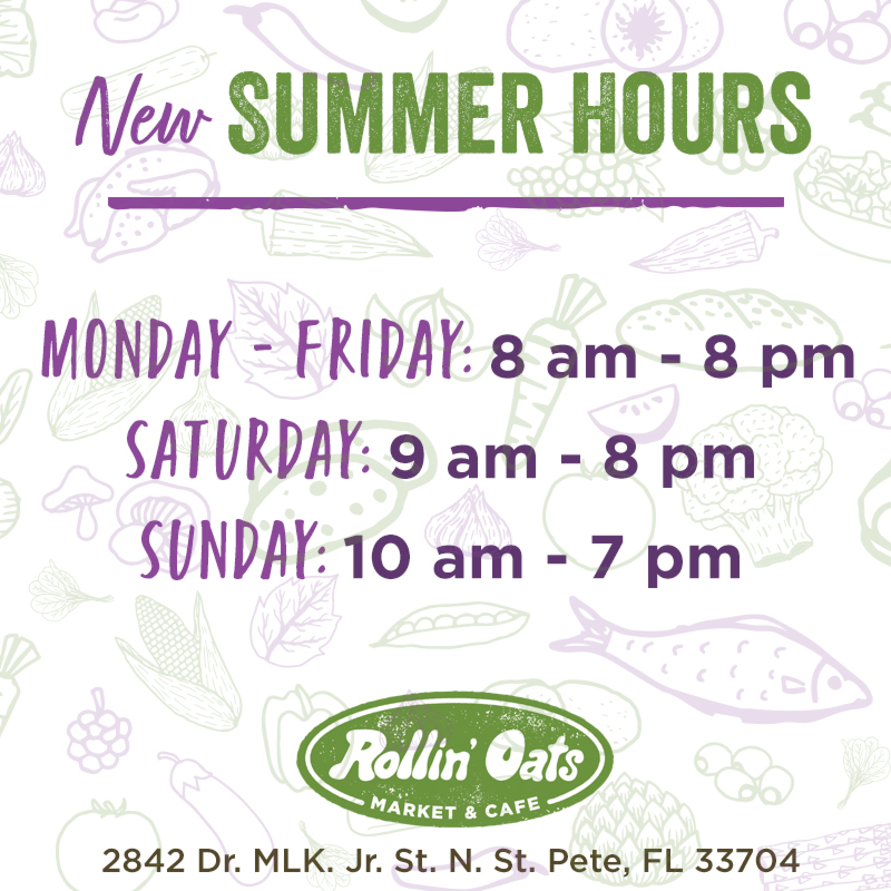 New Summer Hours in #StPete. Stay up to date with us @ rollinoats.com/covid-19-updat…