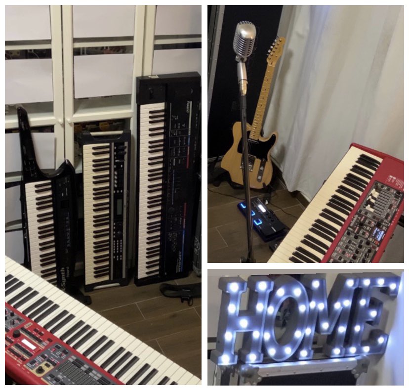 WJanssenMusic's tweet photo. Music, music, music! Been having fun in my home studio rockin out and laying down tracks with @fender, @KorgUSA, @nordkeyboards, @shure and @Roland_US! Stay tuned for some @Boxtones fun!

#guitar #keyboards #piano #synth #microohone #Fender #Shure #Roland #Korg #NordKeyboards https://t.co/HyB8HSFbym