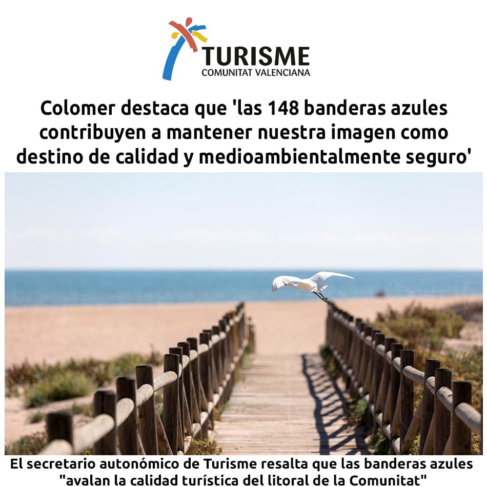 hosteleriaenvlc's tweet photo. COLOMER DESTACA QUE 'LAS 148 BANDERAS AZULES CONTRIBUYEN A MANTENER NUESTRA IMAGEN COMO DESTINO DE CALIDAD Y MEDIOAMBIENTALMENTE SEGURO'

https://t.co/16kKkKCP5D

@Valenciaturismo #TurismeCV #HosteleriaEnValencia #BanderasAzulesCV #Playas #PuertosDeportivos #FEE #DestinodeCalidad https://t.co/xuMSamzpqD