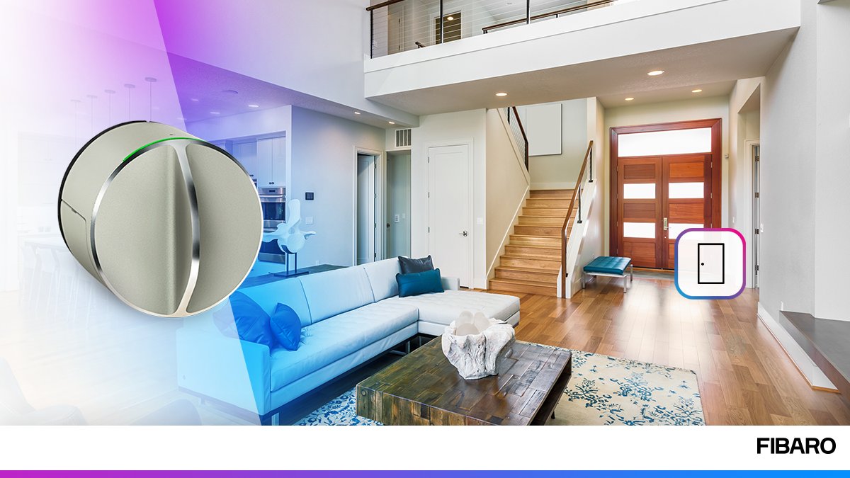 SALTO Danalock en FIBARO hace que #HomoSmartus sea aún más inteligente. Ahora, puede estar seguro de que no solo las luces, las persianas y el televisor se apagan cuando sale, sino que la cerradura de la puerta se cierra automáticamente. Simplemente te levantas y te vas.