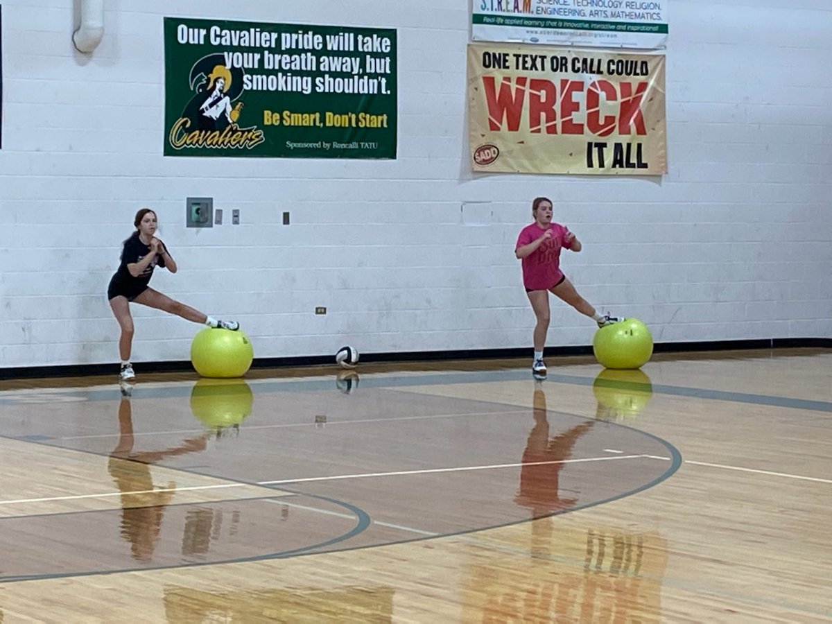 CavalierVolley1's tweet photo. RHS volleyball is working together (at a distance) to get back on the court! Go Cavs!!! https://t.co/6vlWhzNw4P