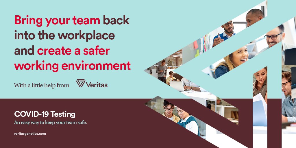 VeritasGenetics's tweet photo. Is your small business looking for high-sensitivity COVID-19 testing for your employees? We can help you bring your team back to the office, safely. Veritas is supporting business initiatives to return to the workplace. Find more at https://t.co/LBprdQ0KfX  #covid19 https://t.co/nCo185kb0n
