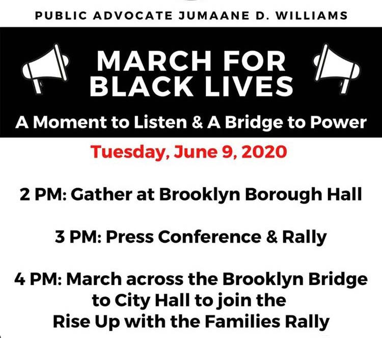 ImmigCoalition's tweet photo. Join faith leaders and community members today at 2pm, Brooklyn Borough Hall.  

#blacklivesmatter
#DefundTheNYPD 
#abolishICE https://t.co/6QVUZejb1R