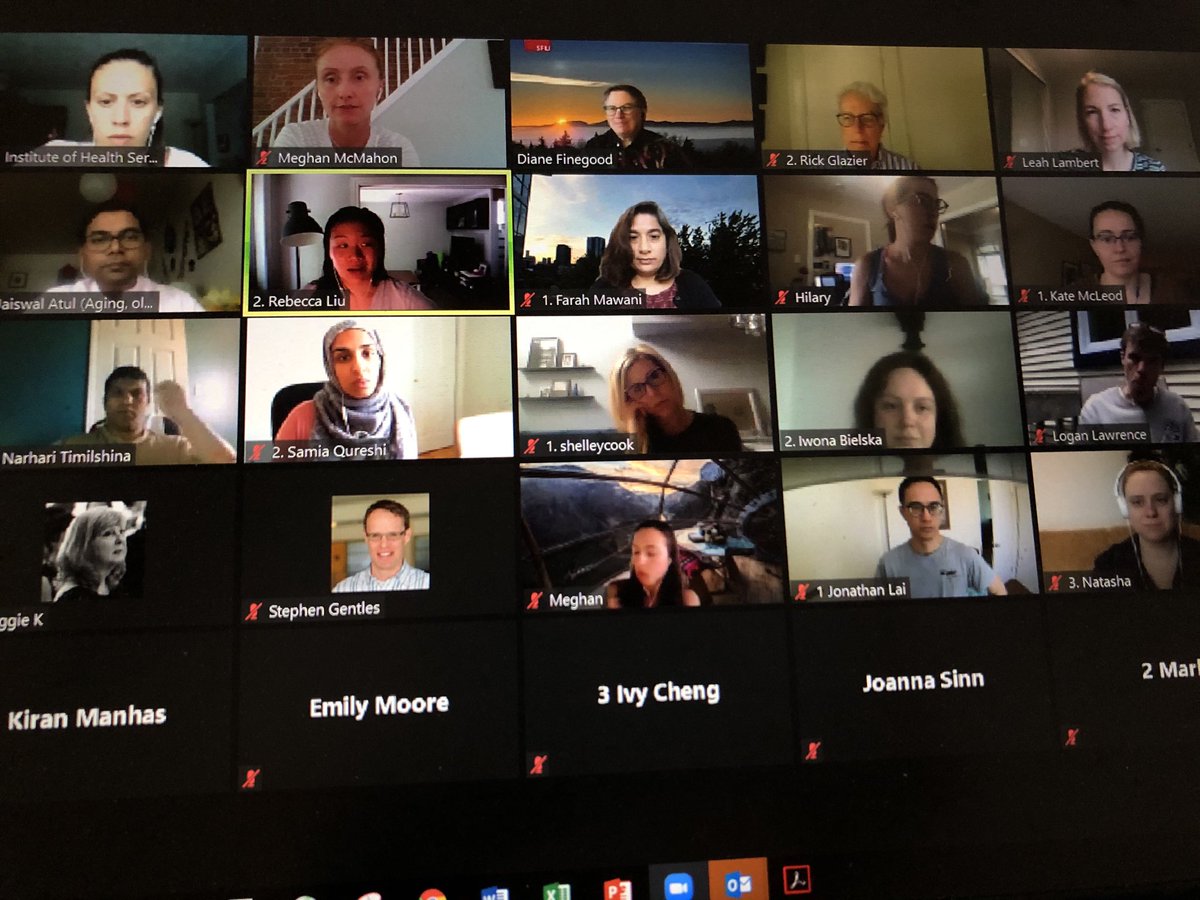 McMahon_Meg's tweet photo. #CIHR_ImpactFellows &amp; #CHSPRA meet for 3rd #COVID19 Learning Collaborative to discuss health equity &amp; EDI, LHSs &amp; LTC. ⁦@ihspr_cihr⁩ ⁦@RickGlazier1⁩ ⁦@DTFinegood⁩ https://t.co/WxrzuTD9dh