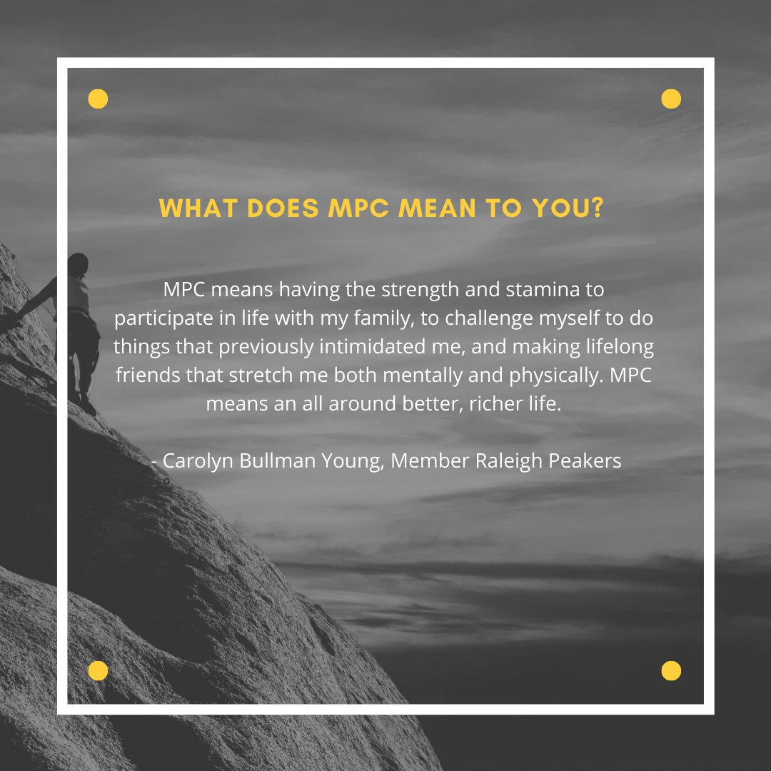 What does MPC mean to you? Here's how one of our members responded... @MyPeakChallenge @SamHeughan @barnmom02 @jordana_brown @RealAlexNorouzi