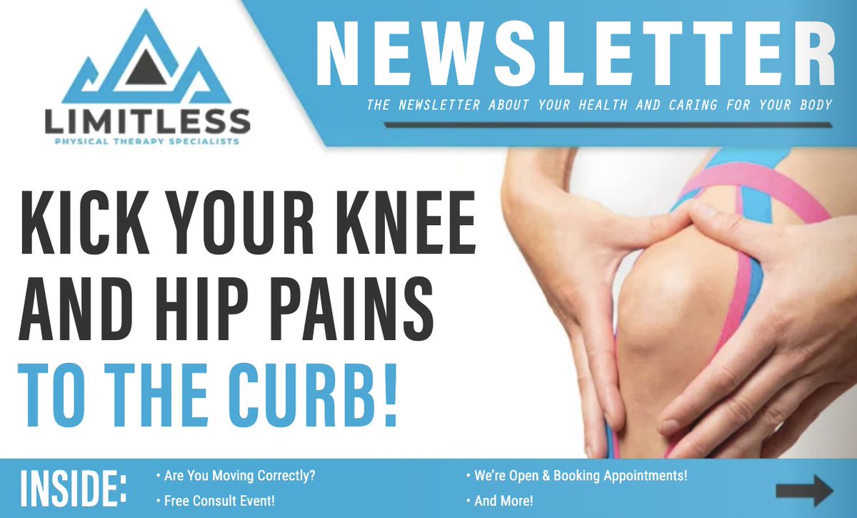 limitlesspts's tweet photo. Are you experiencing sharp pains in your hips and knees that make daily tasks difficult? Constant hip and knee pains can greatly hinder your daily life. Check out our newsletter --> https://t.co/9KOwNkJKaD https://t.co/3FhhU2xFjw