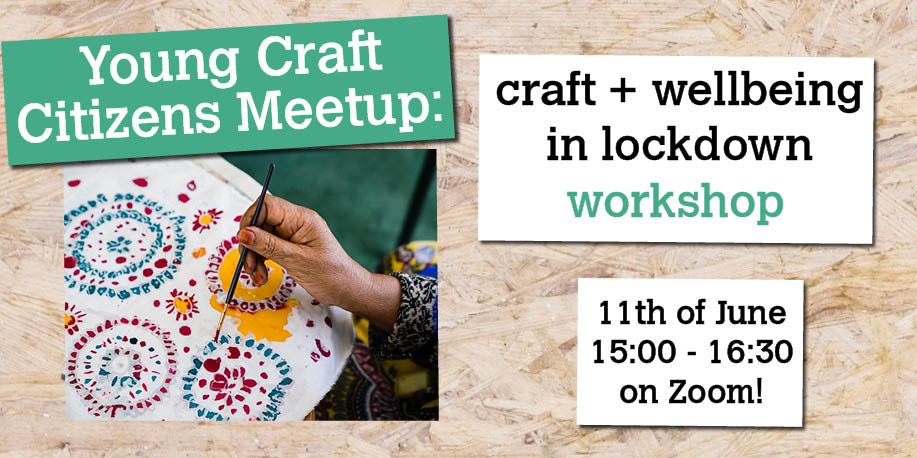 Join us this Thursday for a craft and wellbeing workshop on zoom with <a href="/hafzastudio/">Hafza Yusuf</a> organised by the brilliant @YoungDirectory 🥰 craftscouncil.org.uk/listings/ycc-c…